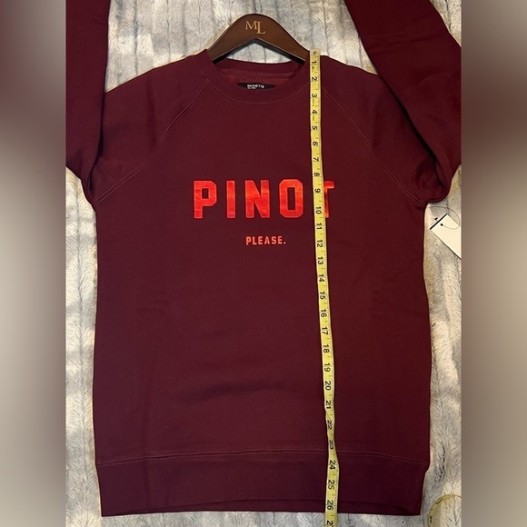 BRUNETTE The Label Pinot Please Core Crew Size Xsmall/Small - Picture 6 of 7